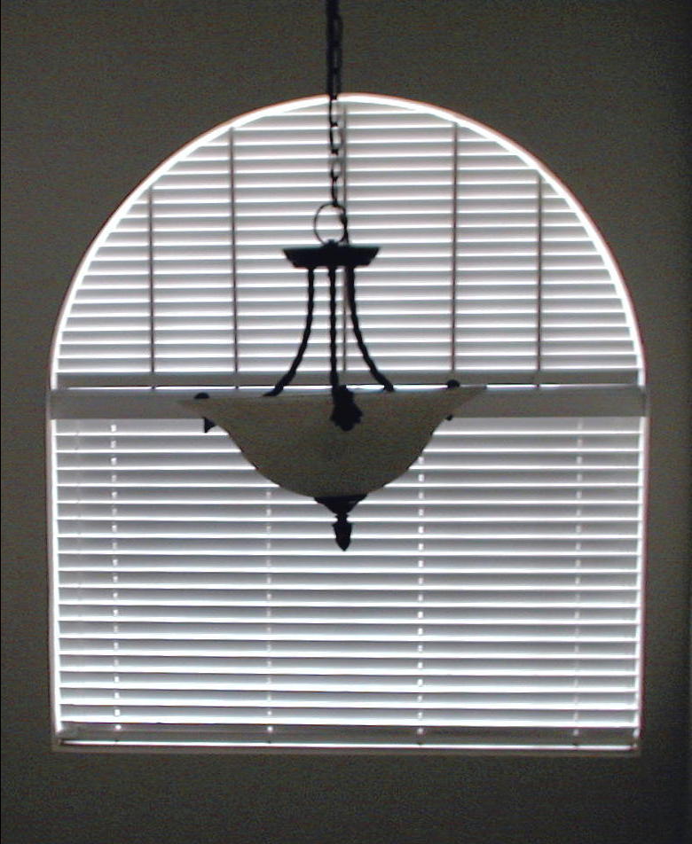 Custom, Stationary Wood Arch by San Pedro Blinds